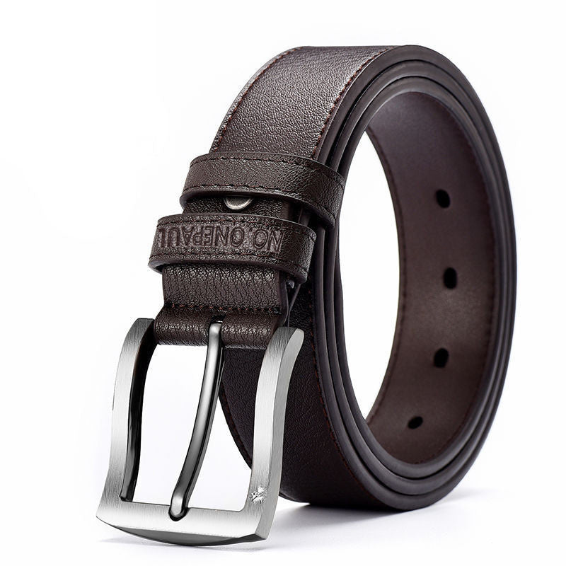 Korean Style Men's Casual Belt - Pin Buckle Leather Korean Style Men's Casual Belt With Pin | Ectron Online