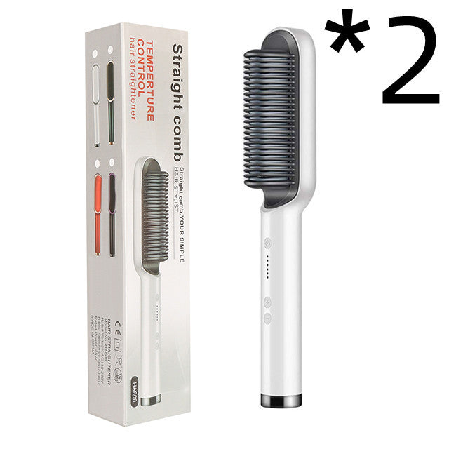2-in-1 Hair Straightener Hot Comb with Negative Ion Curling Tong New 2 In 1 Hair Straightener Hot Comb Ne | Ectron Online
