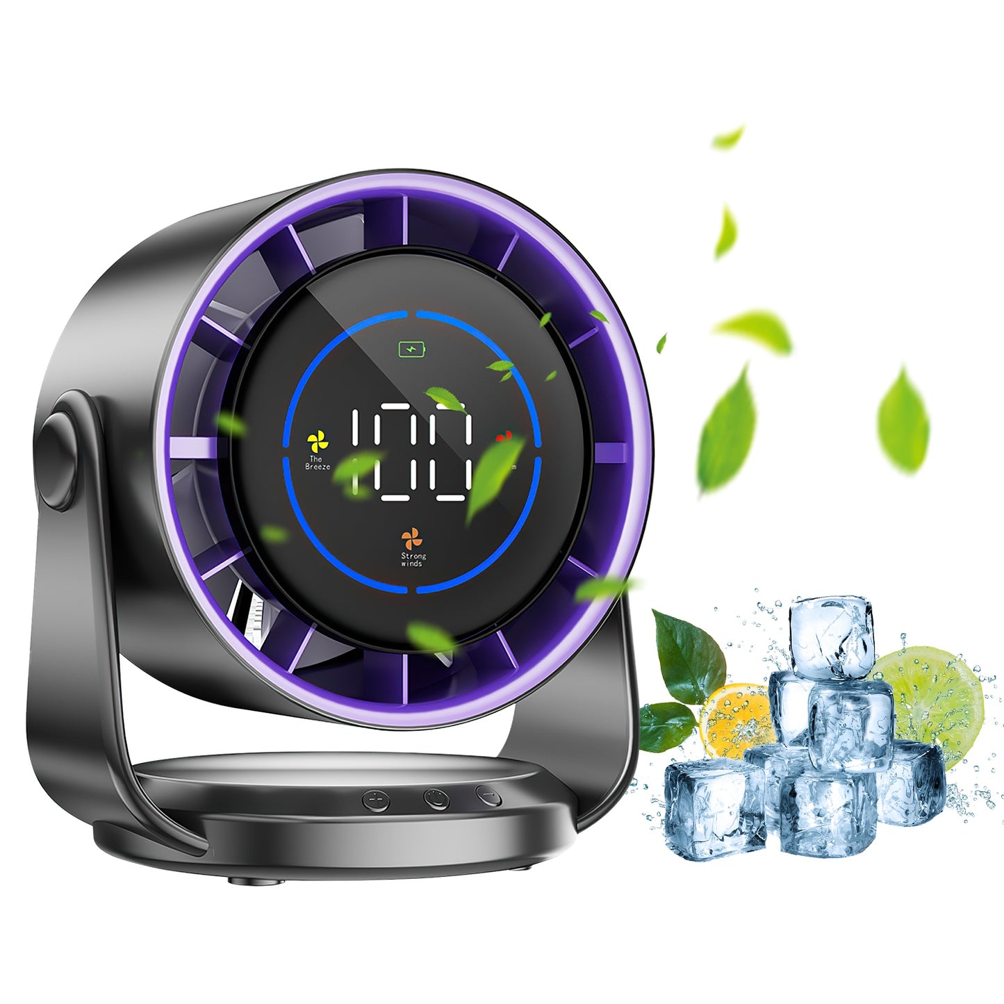 Rechargeable Desk & Wall Fan - Portable Battery Operated Fan