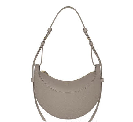 Shoulder Female Litchi Pattern Crescent Genuine Leather Bag Shoulder Female Litchi Pattern Crescent | Ectron Online