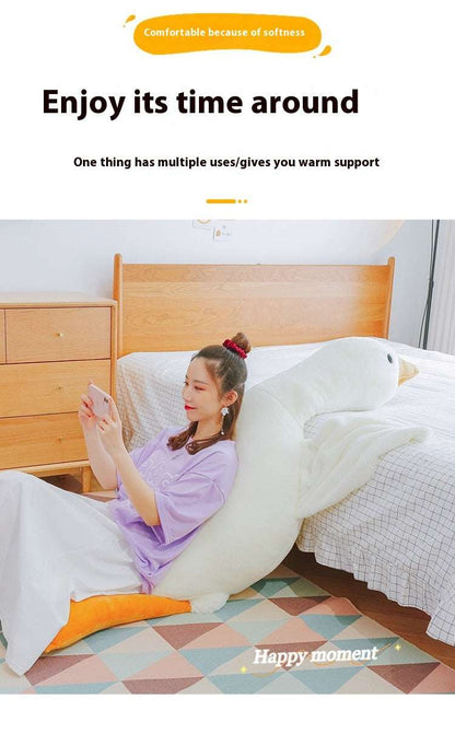 Big White Goose Plush Pillow Cute Big White Geese Pillow Plush Toy | Ectron Online