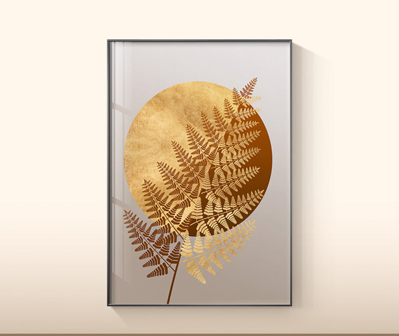 Green Wall Decor | Leaf-Themed Canvas Art Plant Leaf Wall Art Canvas Painting | Ectron Online
