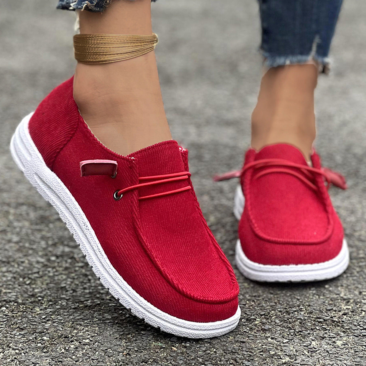 Women’s Slip-On Casual Shoes – Flat Bottom & Low-Top Style Women's European And American Flat Botto | Ectron Online