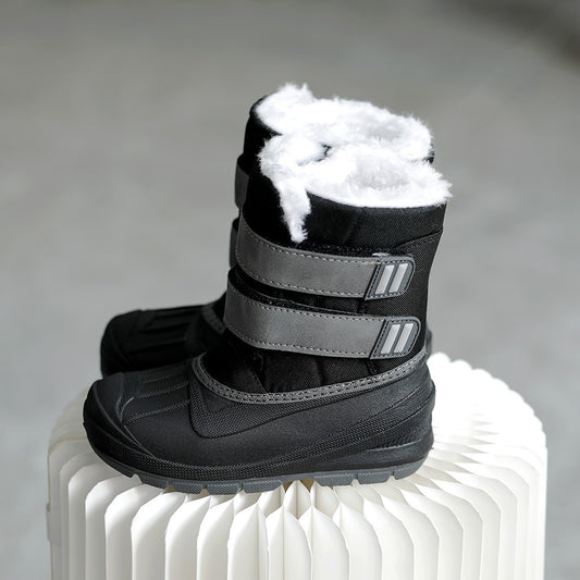 Children's Thick Warm Cotton Shoes In Tube Waterproof Snow Boots