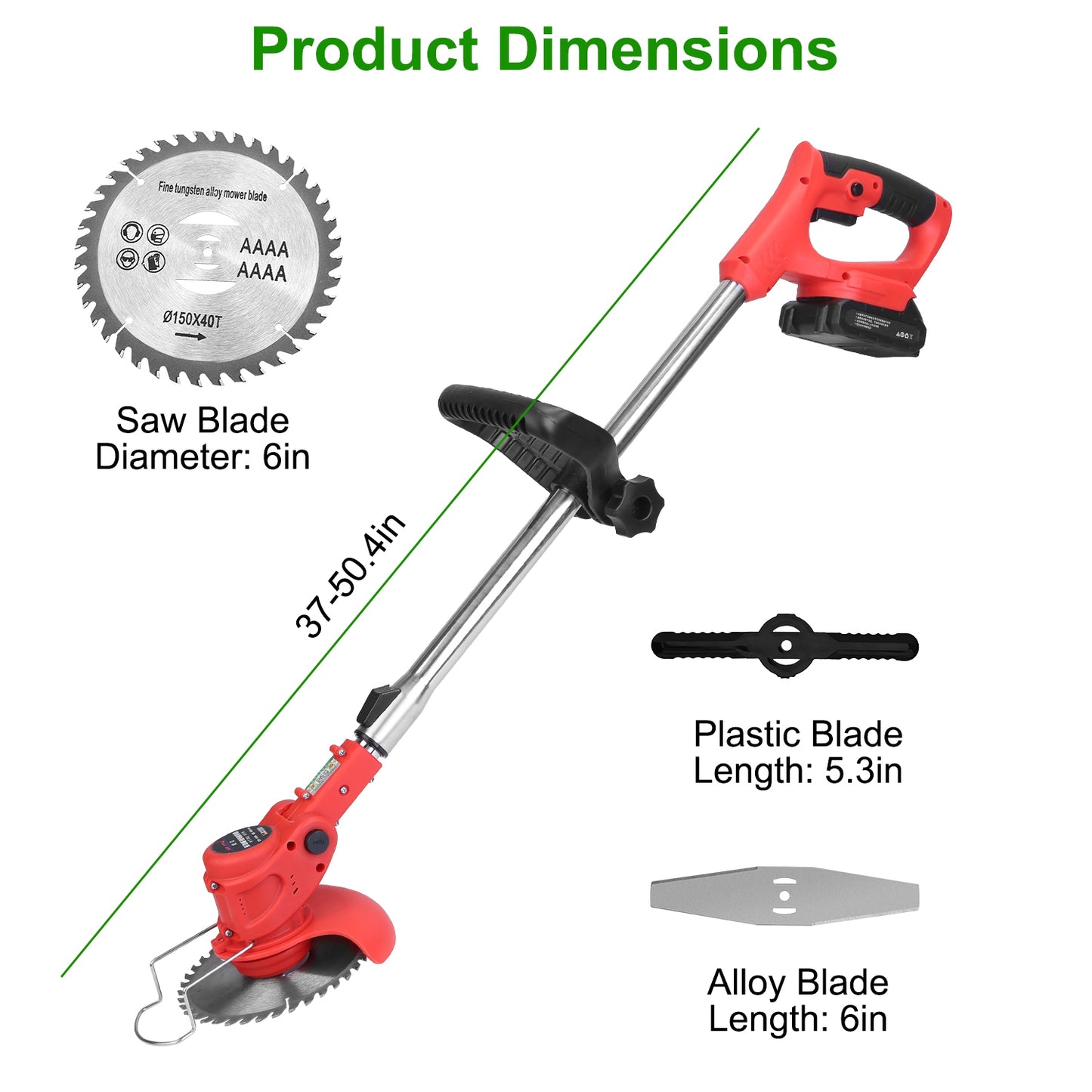 Adjustable Telescopic Weed Trimmer - Ergonomic Grass Trimmer