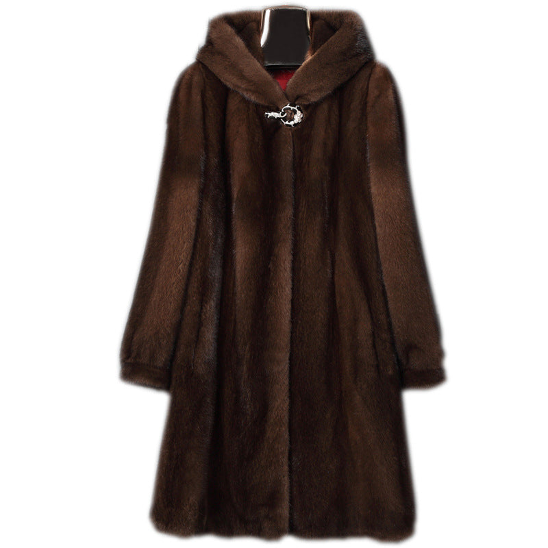 Women's Fur Hooded Casual Coat | Warm Autumn & Winter Jacket