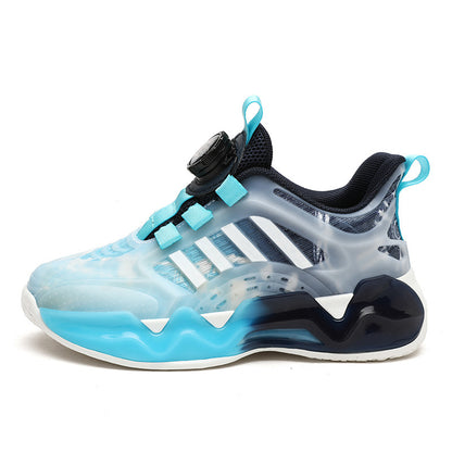 Children's Shoes Rotating Button Boy Non-slip Soft Bottom
