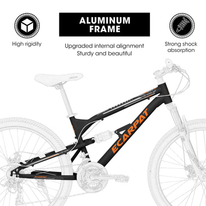 26" Dual Suspension Mountain Bike - 21-Speed Steel Frame MTB A26207 26 Inch Steel Frame Shock Fork Pl | Ectron Online