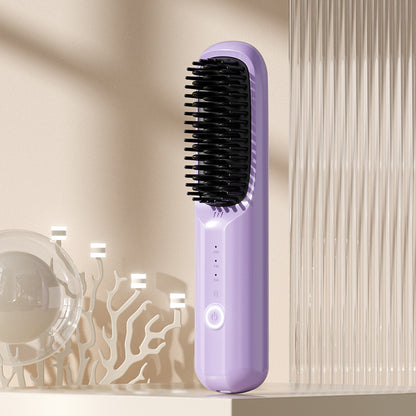 LCD USB Charging Ceramic Heating Electric Portable Straight Comb