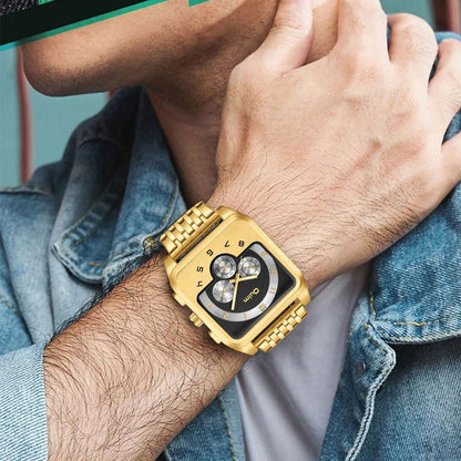 Gold Men's Watch Square Quartz Gold Men's Watch Square Quartz | Ectron Online