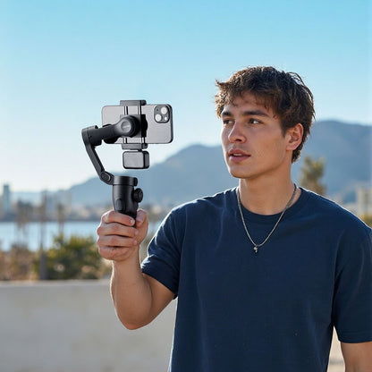 3-Axis Phone Gimbal Stabilizer | Smartphone Gimbal with Fill Light 3-Axis Phone Gimbal Stabilizer For Smart | Ectron Online