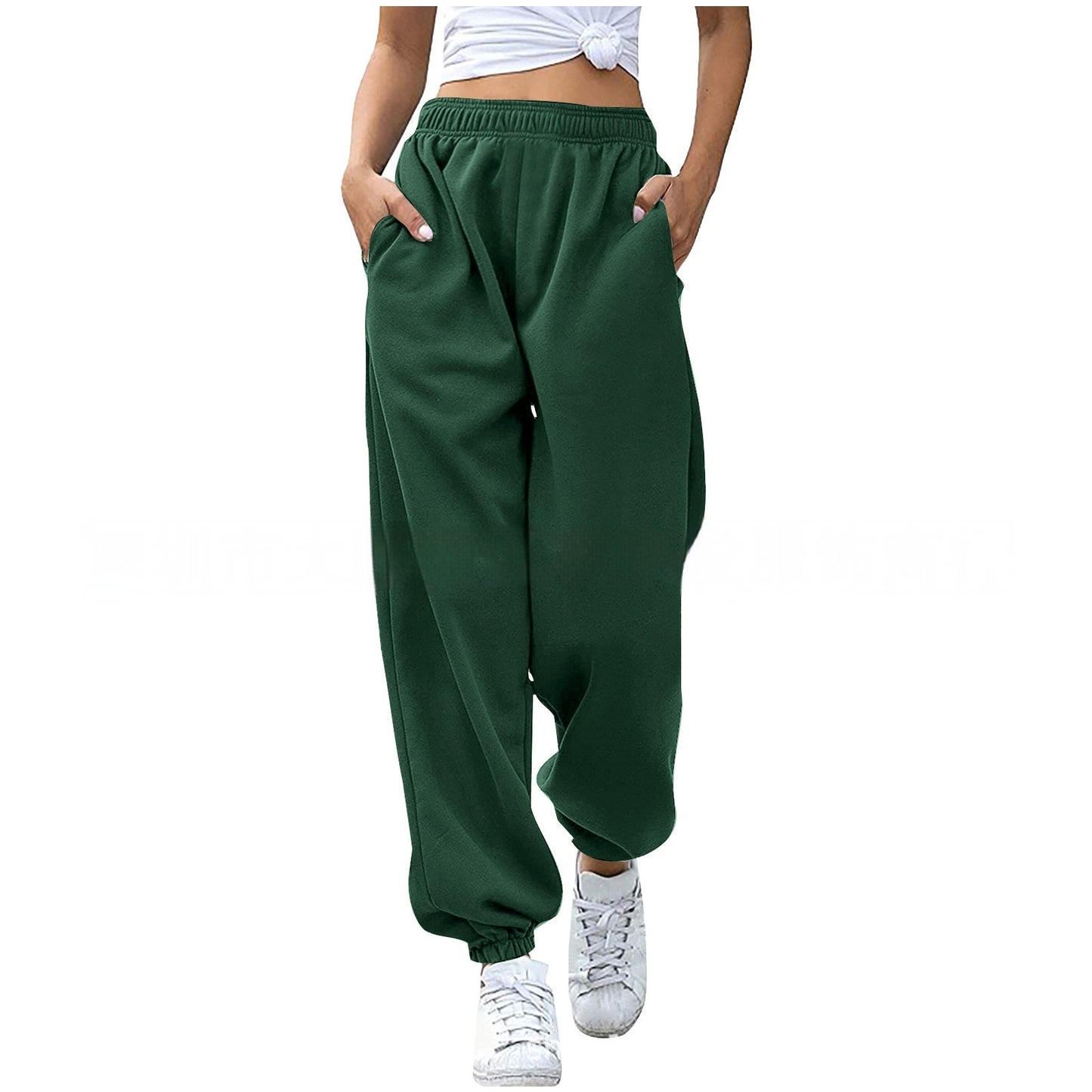 Women's Casual High Waisted Loose Sports Pants