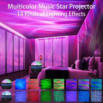 LED Star Galaxy Projector Lamp Spotlight Colorful Rotating Magic Ball Bedroom Atmosphere Lamp Bar KTV Disco Party Stage Light