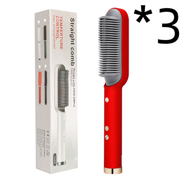 2-in-1 Hair Straightener Hot Comb with Negative Ion Curling Tong New 2 In 1 Hair Straightener Hot Comb Ne | Ectron Online