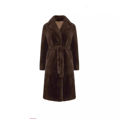 Long Faux Fur Trench Coat
