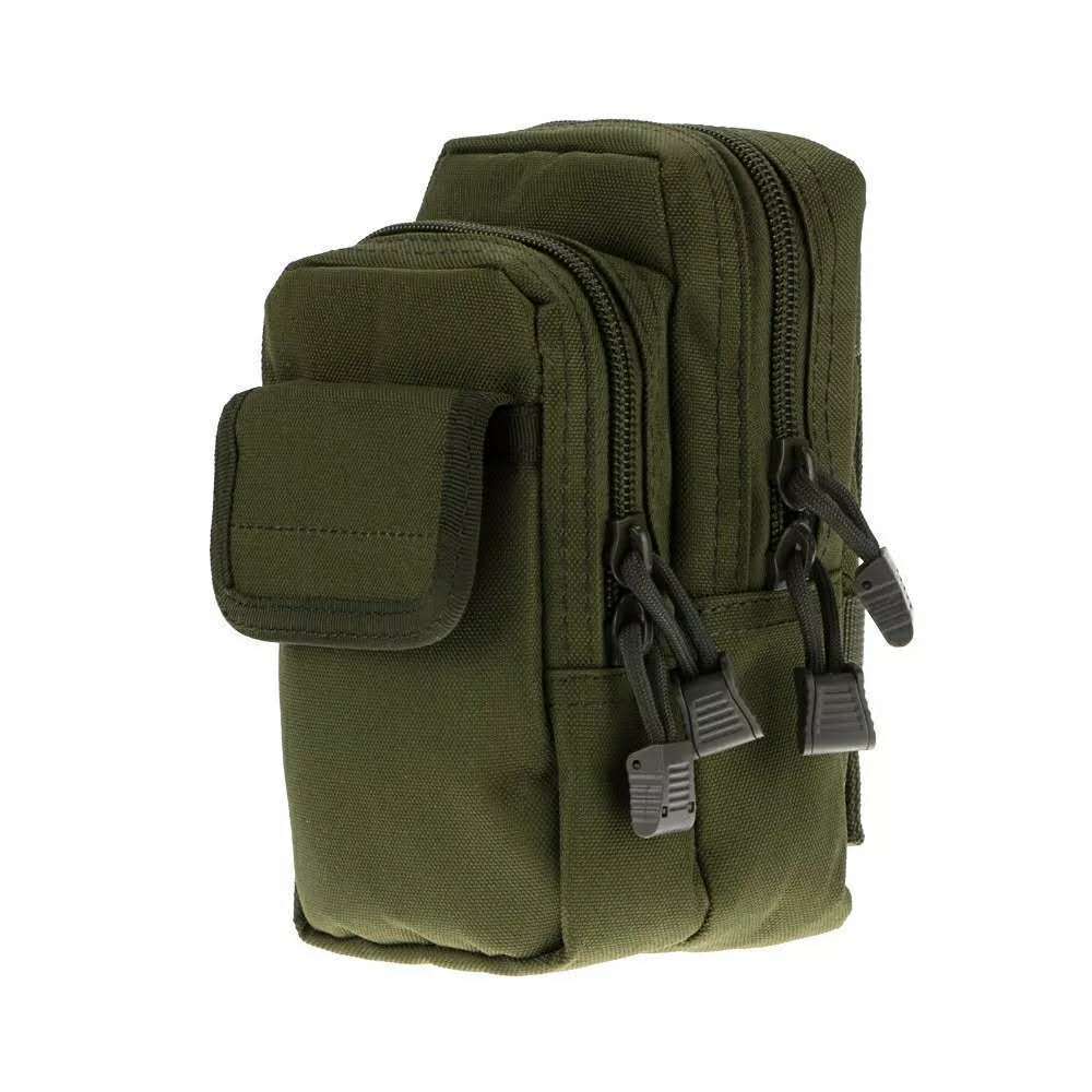 Double Zipper Thick Large Capacity Tactical Wear-resistant Belt Waist Bag