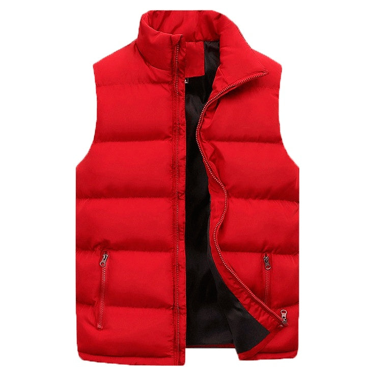 Warm Padded Vest for Men Men's Cotton-padded Coat Vest Leisure Wa | Ectron Online