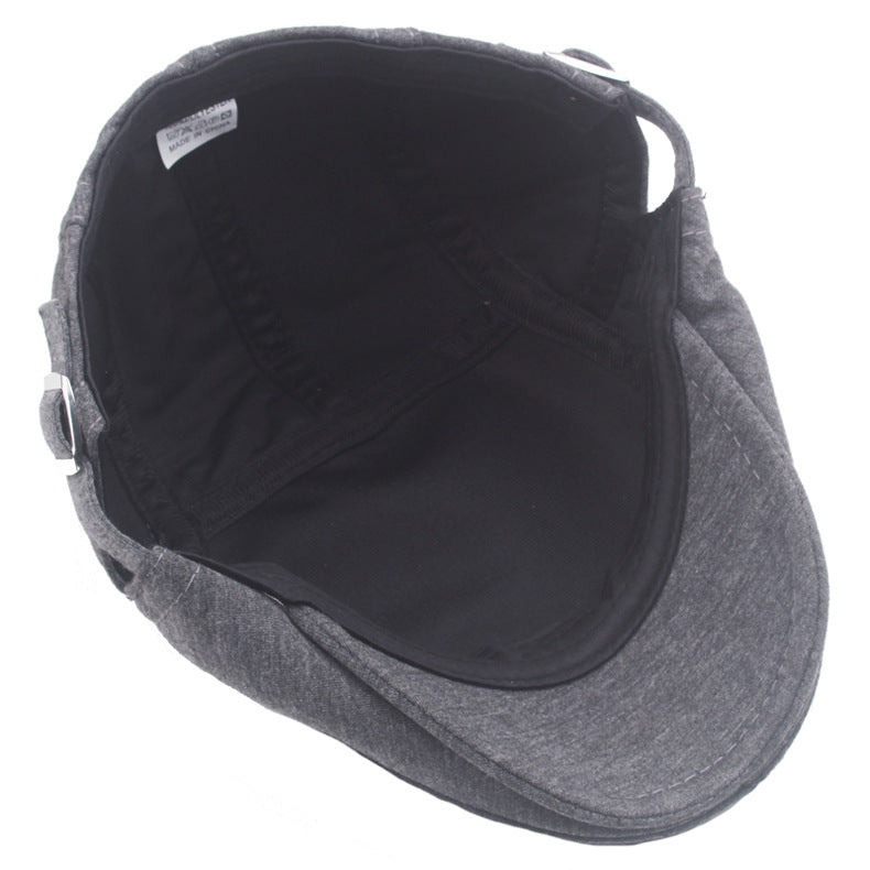 Men's Classic Flat Top Adjustable Newsboy Cap British Style Retro Beret Autumn And Winter Advance Hats Foreign Trade Hat