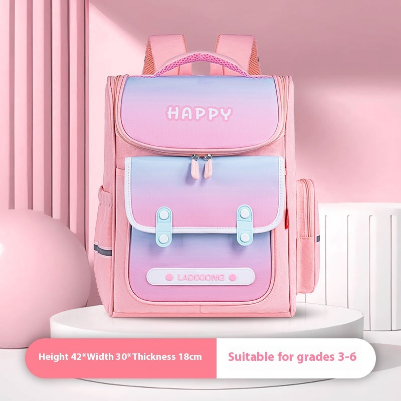 British-Style Children's Schoolbag – Spine Support & Lightweight British Style Lightweight And Large Capa | Ectron Online