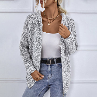 Women's European & American Style Cardigan | Long Knit Coat European And American Sweater Cardigan C | Ectron Online
