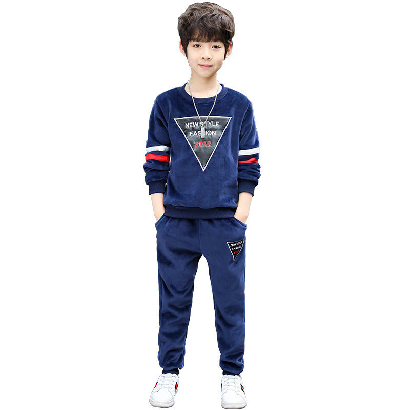 Boys' Gold Velvet Spring Suit Boys' Spring Gold Velvet Children's Suit | Ectron Online