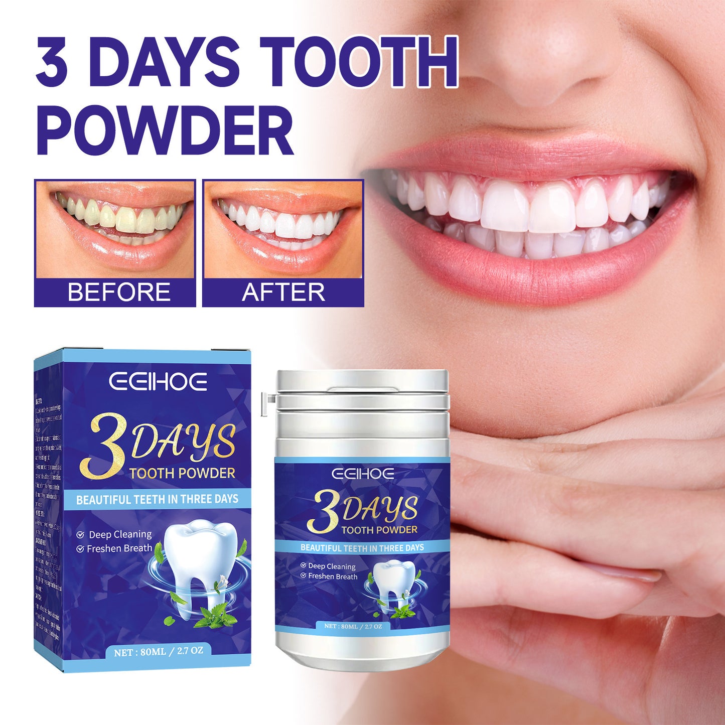 Bright White Teeth Odor Cleaning Toothpowder