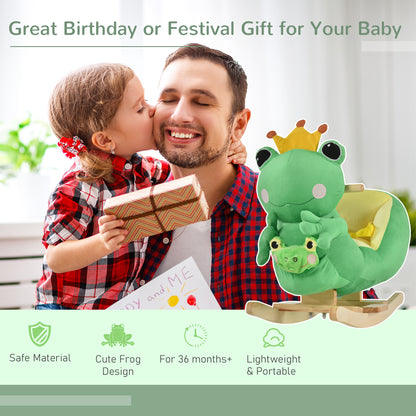 Kids Plush Frog Rocking Horse Toy Kids Ride-On Rocking Horse Toy Frog Styl | Ectron Online