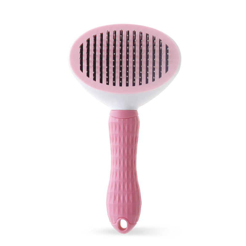 Cat Self-Cleaning Comb Stainless Steel Dog Comb Hair Brush One Key To Remove Floating Artifact