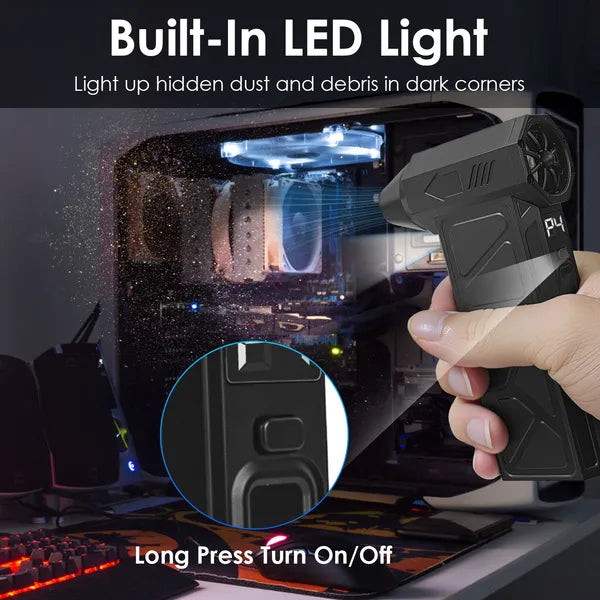 Electric Compressed Air Duster & Vacuum 2-in-1 1Pc Compressed Air Duster With LED Light | Ectron Online