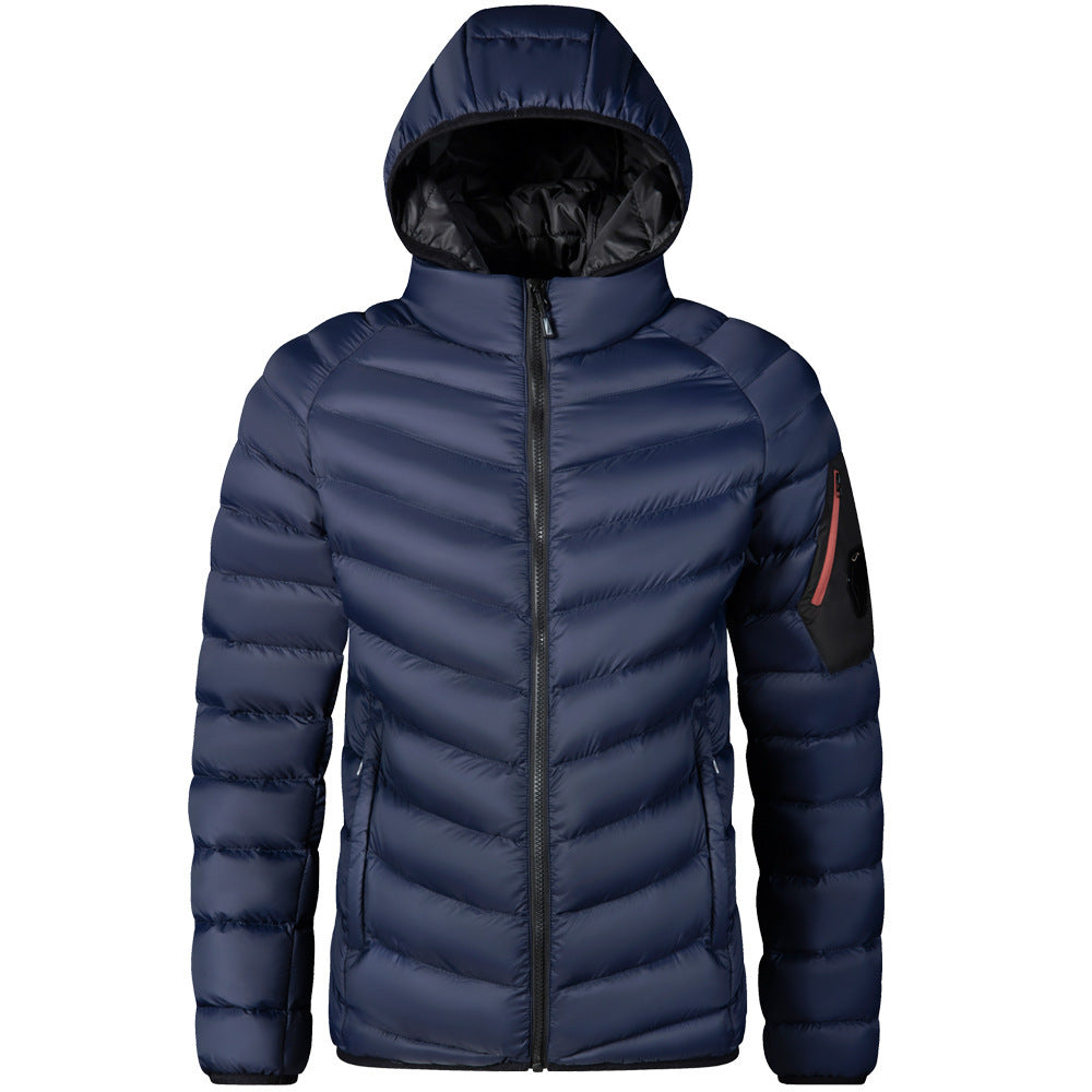 Men's Plus Size Hooded Velvet Padded Thick Coat Men's Coat Plus Size Velvet Padded Thick | Ectron Online