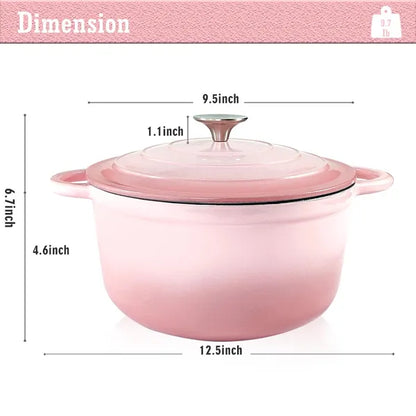 4.5 QT Enamel Cast Iron Dutch Oven - Pot with Lid & Dual Handles Dutch Oven,Dutch Oven Pot With Lid,4.5 Q | Ectron Online