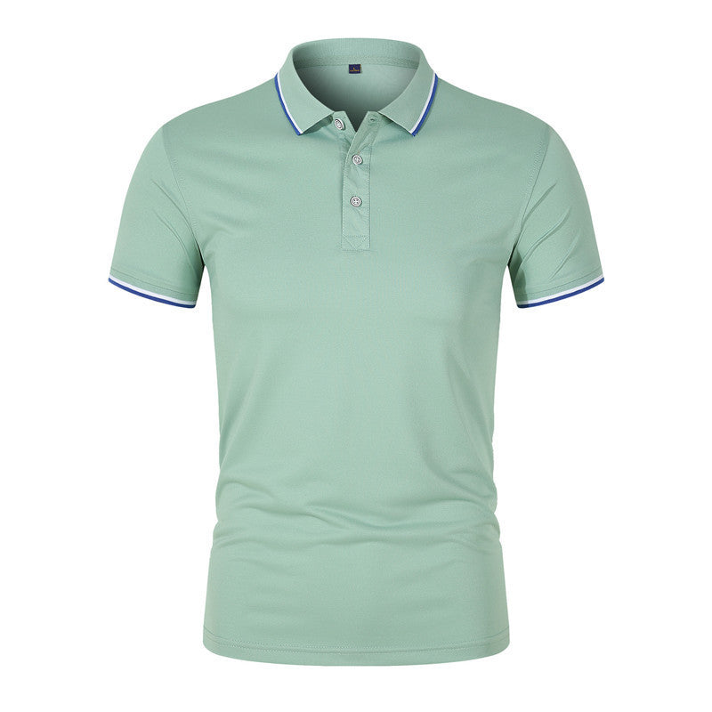 Men’s Solid Color Lapel Shirt – Short Sleeve Advertising Tee Cross-border Short-sleeved Men's Lapel A | Ectron Online