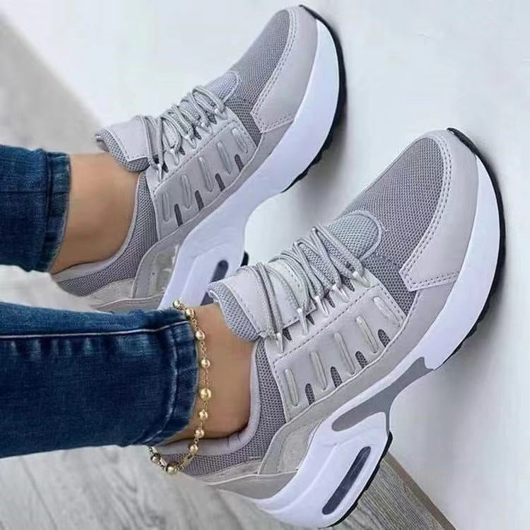 Lace Up Sneakers Women Wedge Heel Running Sports Shoes Lace Up Sneakers Women Wedge Heel Runnin | Ectron Online