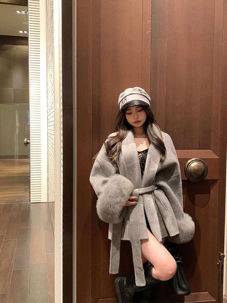 Plus Size French Elegant Woolen Overcoat Fashion Plus Size French Elegant Woolen | Ectron Online