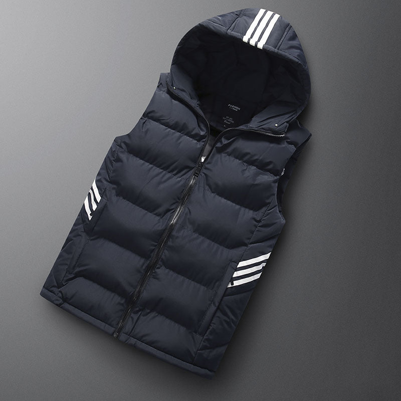 Cozy Hooded Down Vest for Men Autumn And Winter Vest Men's Hooded Down | Ectron Online
