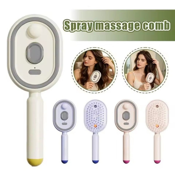 Electric Spray Massage Comb | Essential Oil Atomized Hair Brush