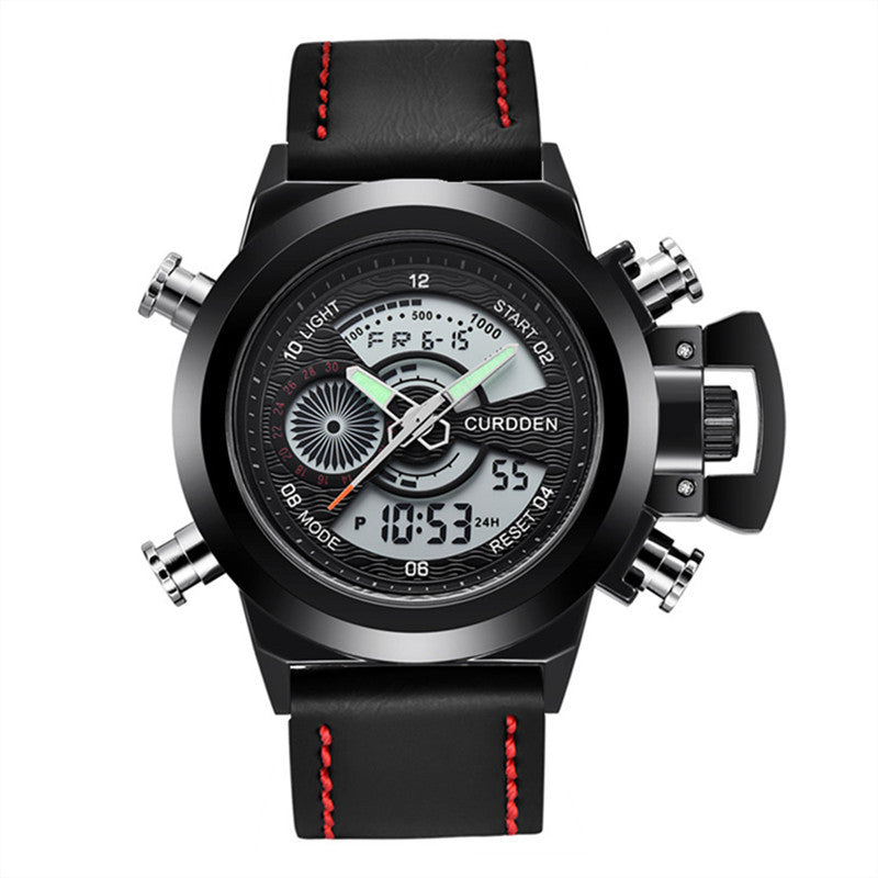 Men's Double Display Sports Watch Fashion Belt Multi-functional Double Dis | Ectron Online