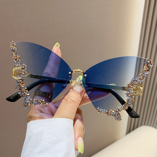 Luxurious & Unique: Diamond Butterfly Sunglasses Sunglasses | Ectron Online