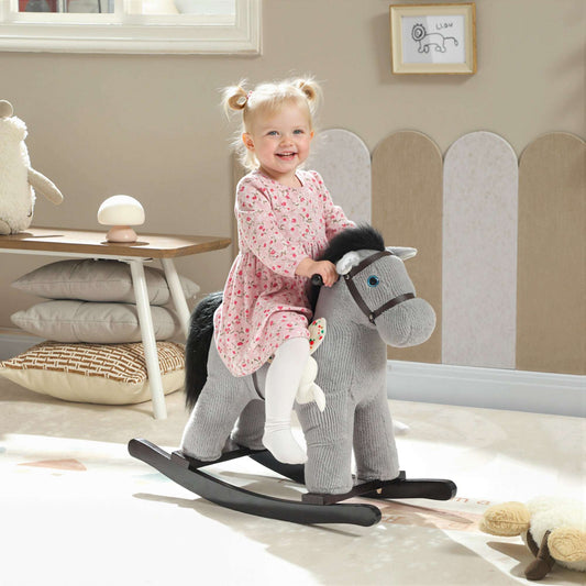 Classic Kids Rocking Horse - Safe & Sturdy Plush Ride-On Toy Kids Rocking Horse | Ectron Online