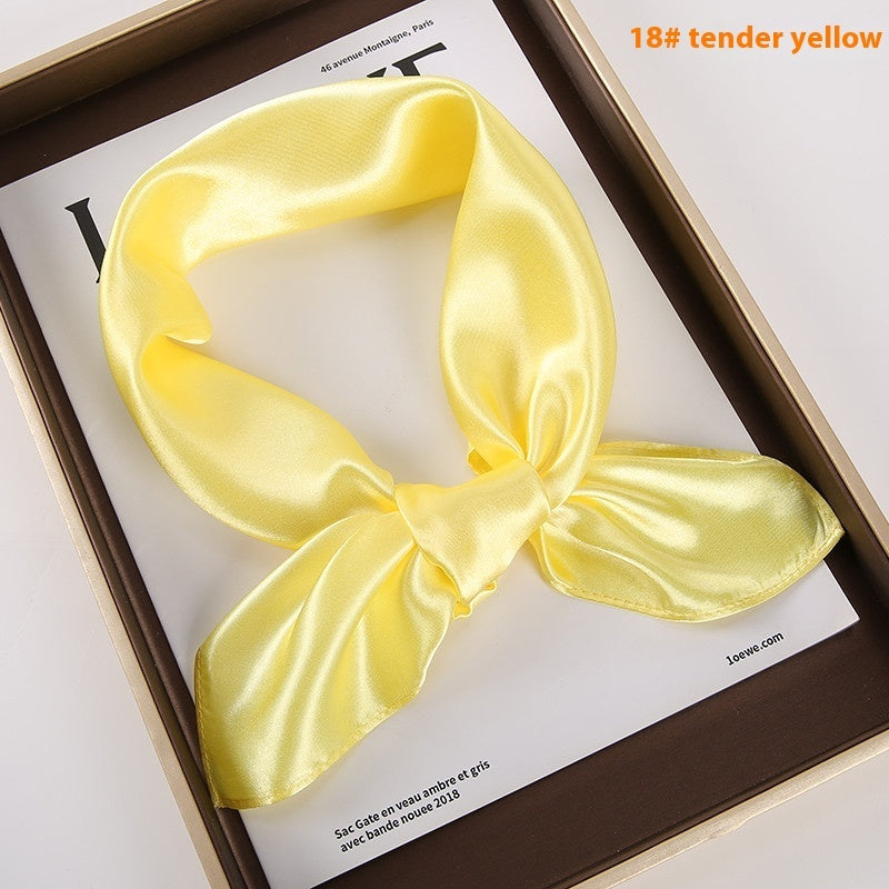 Solid Color Square Scarf - Artificial Silk Elegance Solid Color Square Scarf Artificial Silk | Ectron Online
