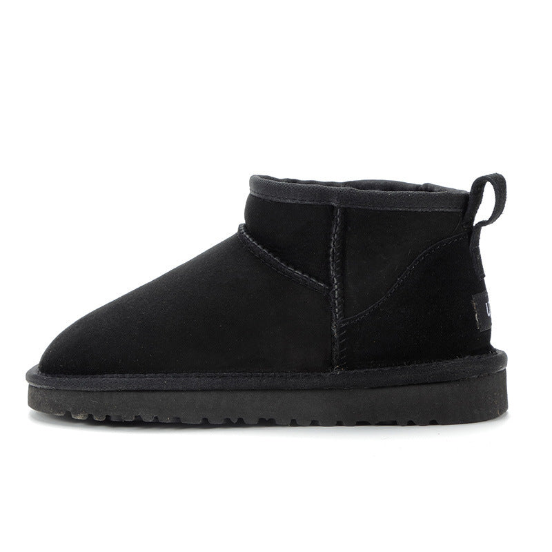 Super Short Snow Boots Sheepskin Leather Leather Bread Shoes Short Boots