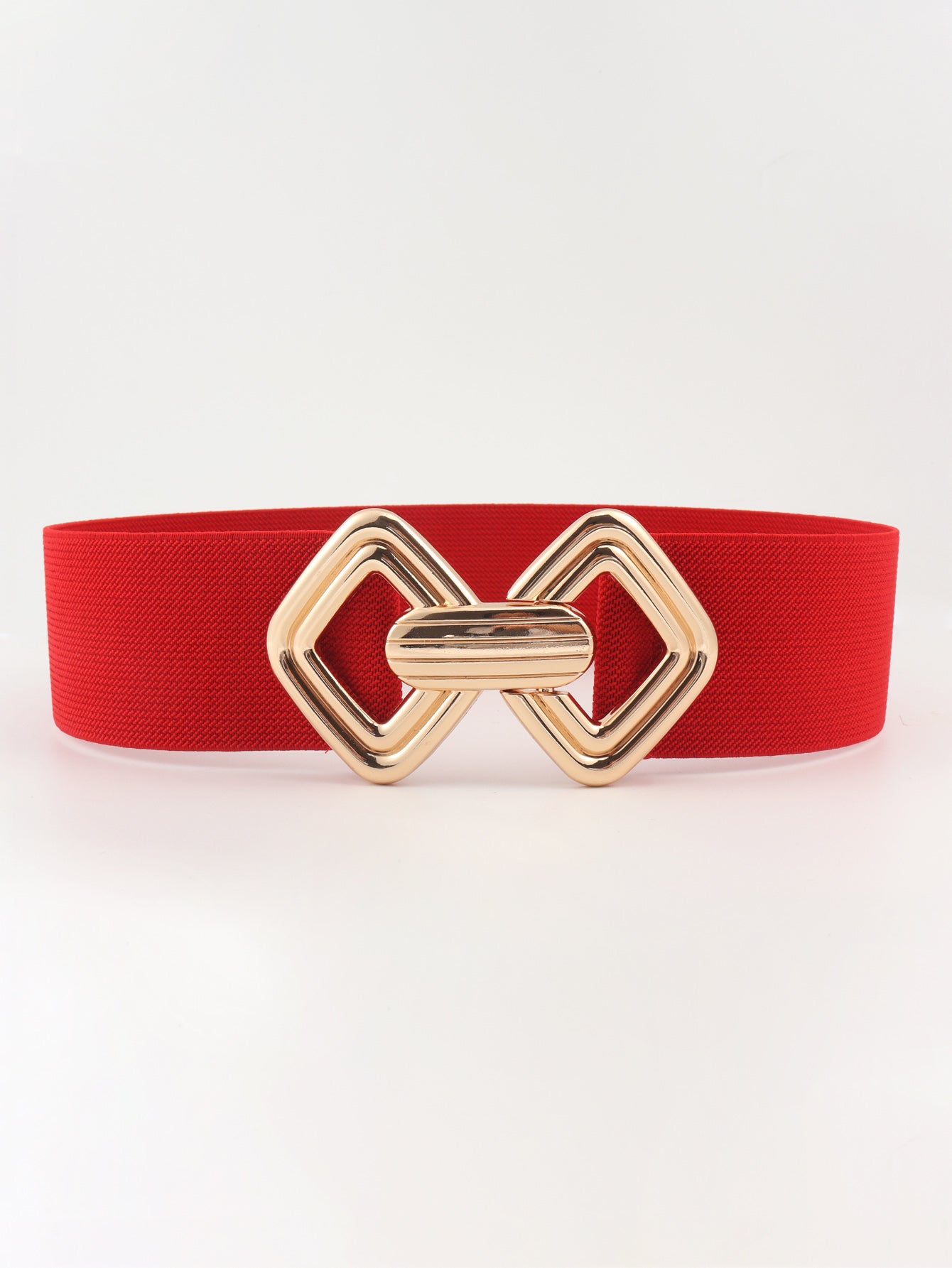 Geometric Buckle Elastic Wide Belt - Trendy & Comfortable Belt | Ectron Online