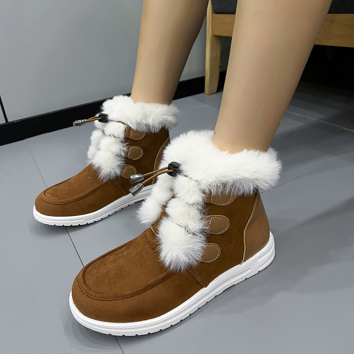 Fashion Suede Fleece Snow Boots Fashion Suede Fleece Snow Boots Winter W | Ectron Online