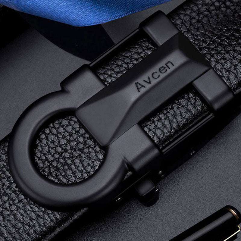 Men's Automatic Buckle Belt - High-End Cowhide & Trend Automatic Buckle High-end Trend Belt | Ectron Online