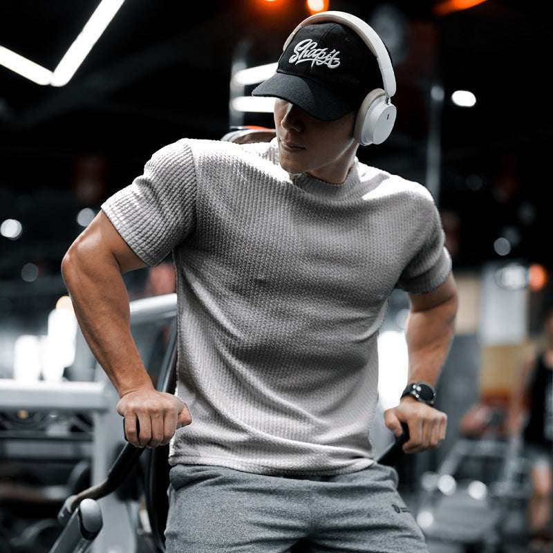 Men’s Summer Sports Tee – Solid Colour Lightweight Short Sleeve Summer New Men's Sports Solid Color Ligh | Ectron Online