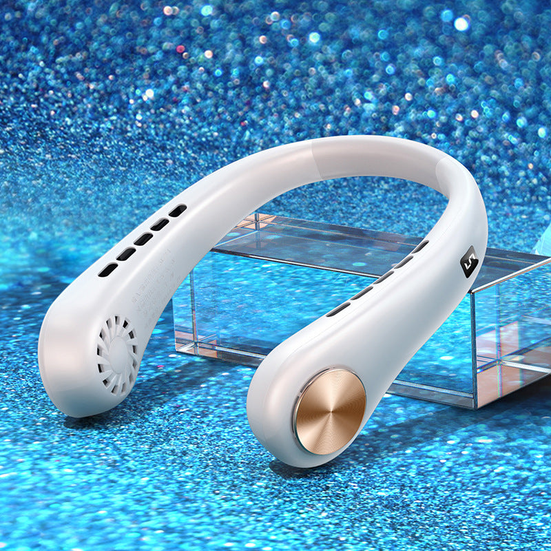 New Mini Neck Fan Portable Bladeless Hanging Neck Rechargeable Air Cooler Mini Summer Sports Fans Mini Neck Fan | Ectron Online