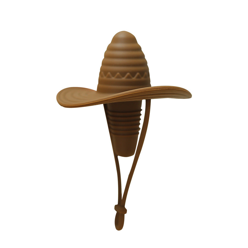 {{ brand }} Silicone Red Wine Stopper – Creative Western Cowboy Hat Design OPP Packaging Brown Spire Cowboy Hat - Silicone Stopper For Red Wine Western Co