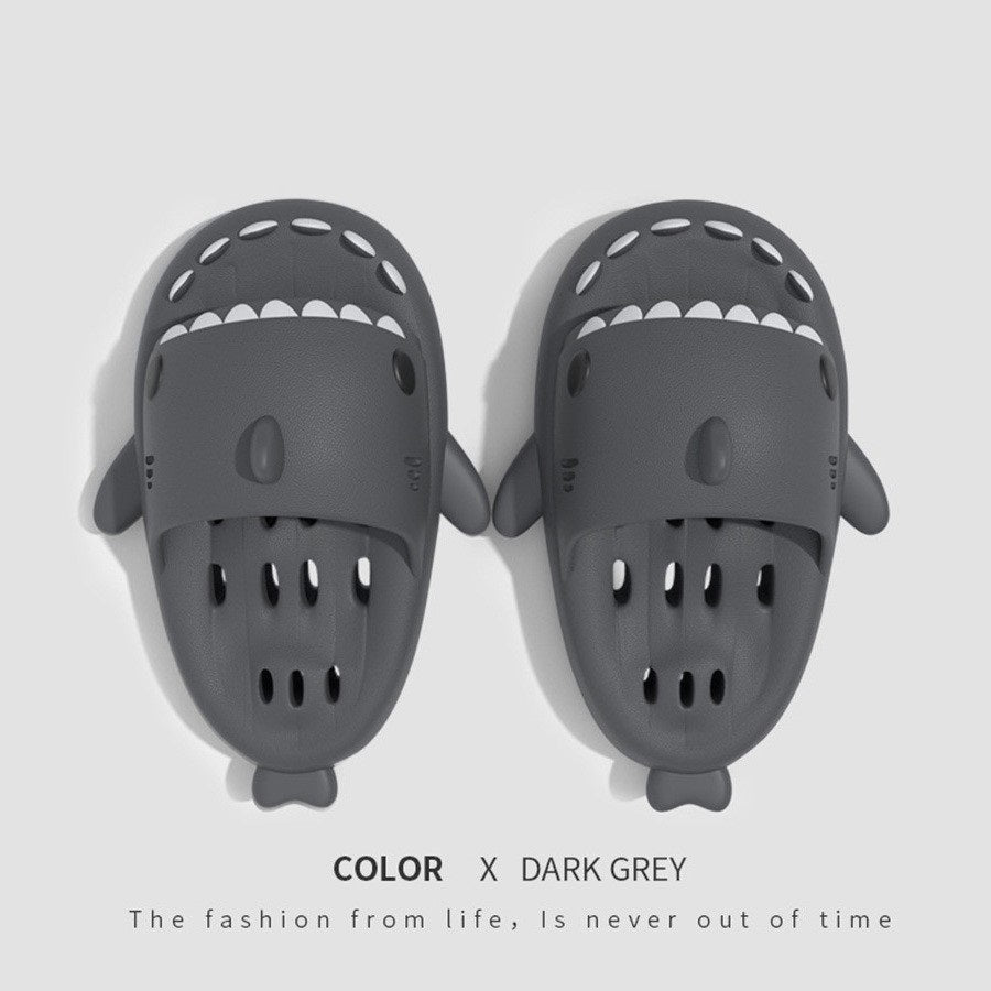 Shark Slippers With Drain Holes Shower Shoes For Women Quick Drying Eva Pool Shark Slides Beach Sandals With Drain Holes Shark Slippers With Drain Holes Shower S | Ectron Online