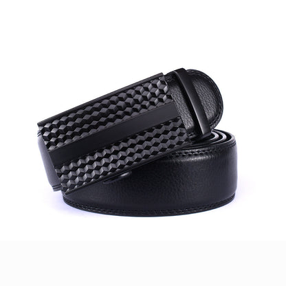 Fashion Casual Men's Two-layer Leather Comfort Click Belt