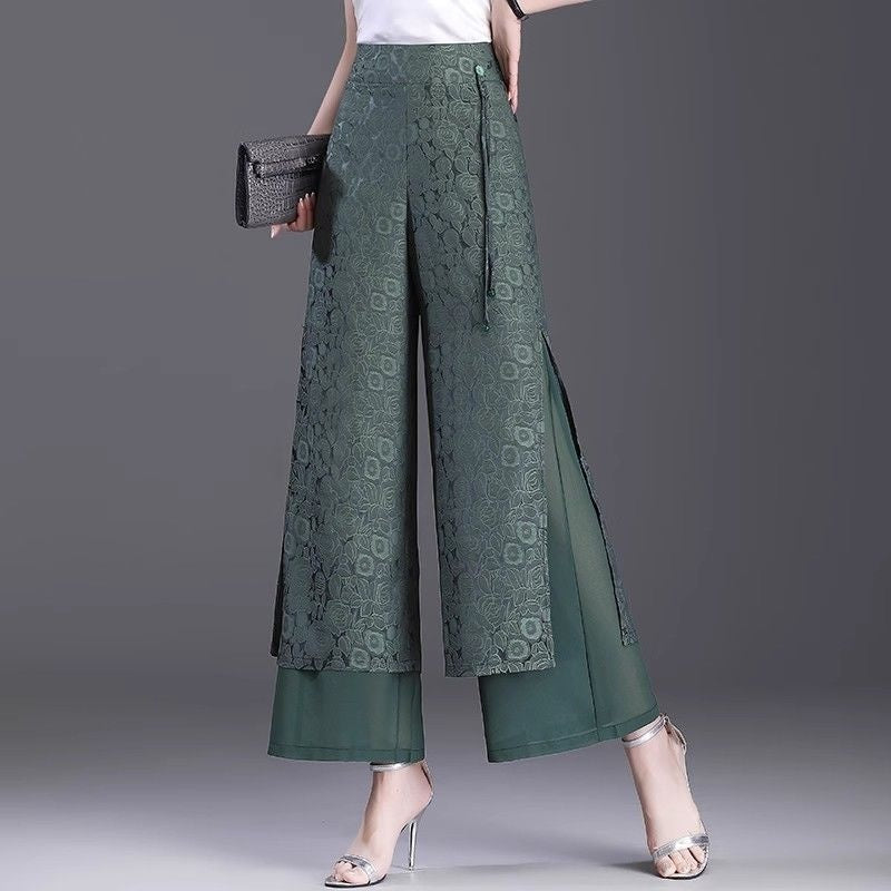 Chinese Style Split Pants Thin High Waist Loose Chinese Style Split Pants Thin High Wais | Ectron Online